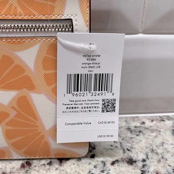 Kate Spade Medium Oranges Wristlet NWT - Picture 5 of 6